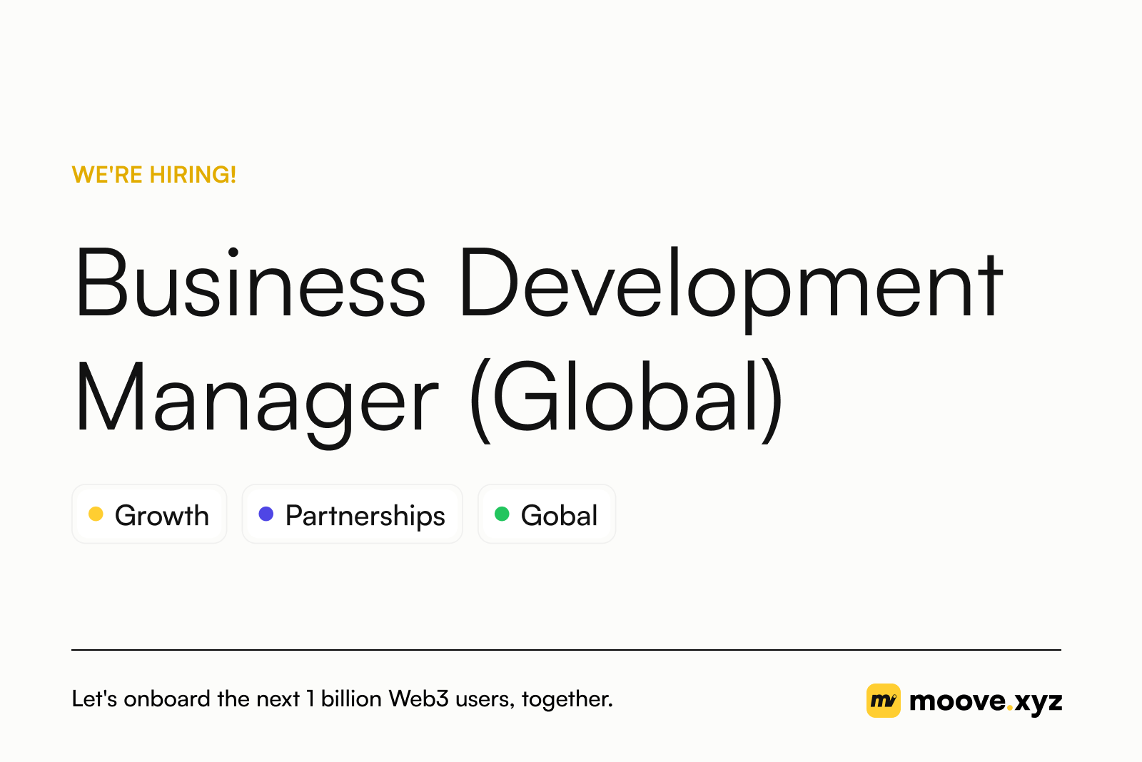 Business Development Manager (Global)