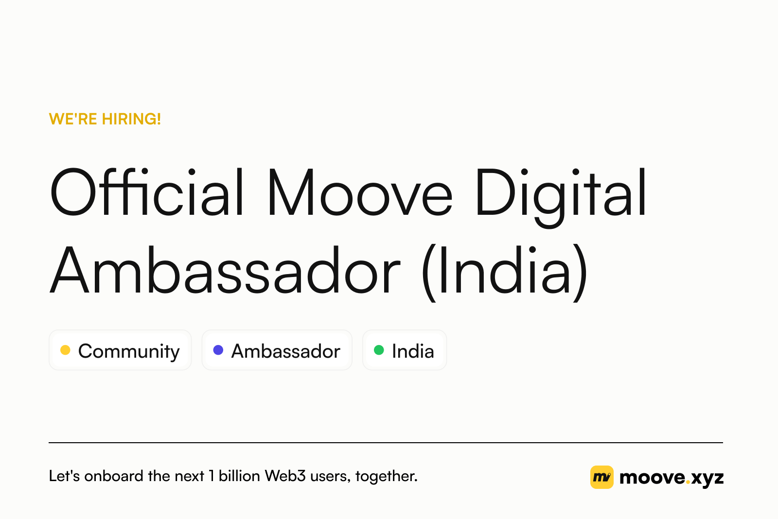 Official Moove Digital Brand Ambassador (India)