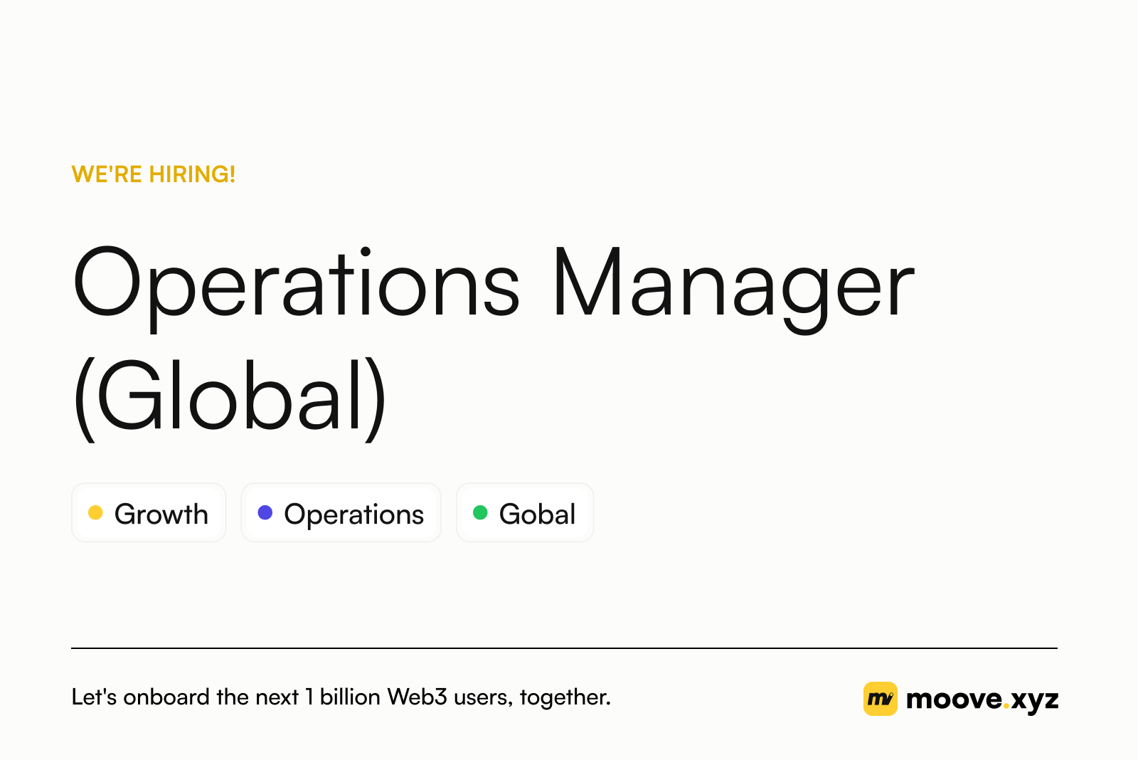 Operations Manager (Global)