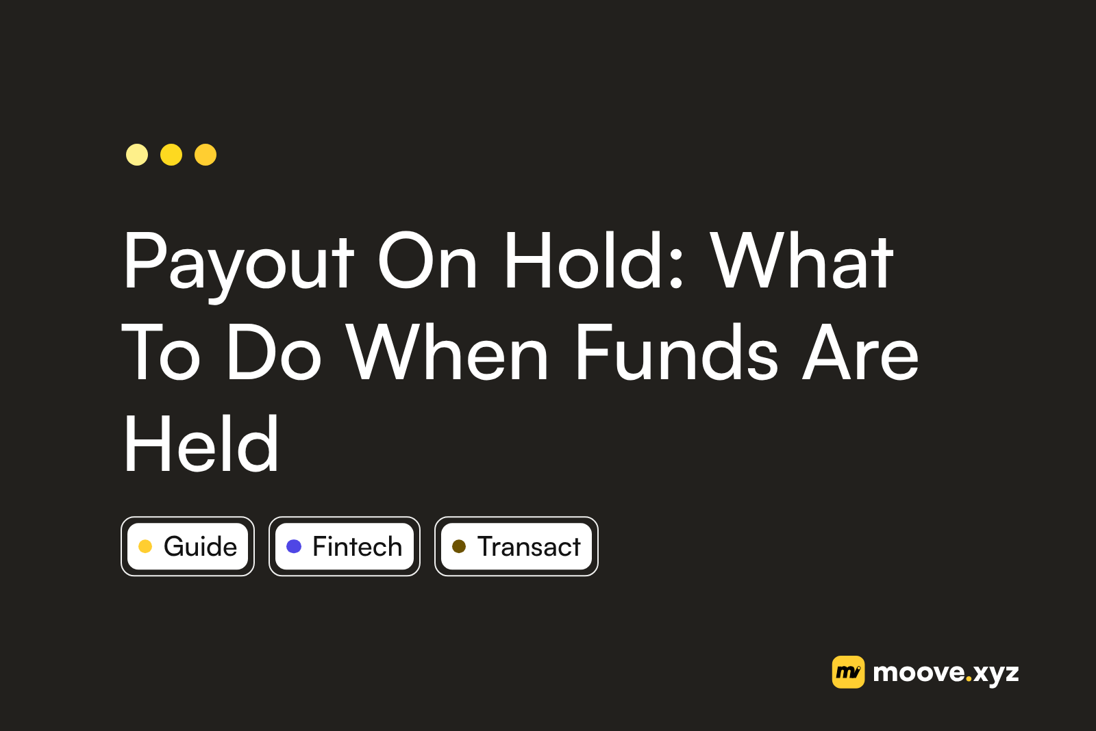 Payout On Hold: What To Do When Funds Are Held